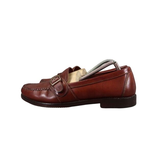 Cole Haan Shoes Mens 8.5 Loafers Leather Buckle Strap Moc Toe Handsewn Slip On main image 14